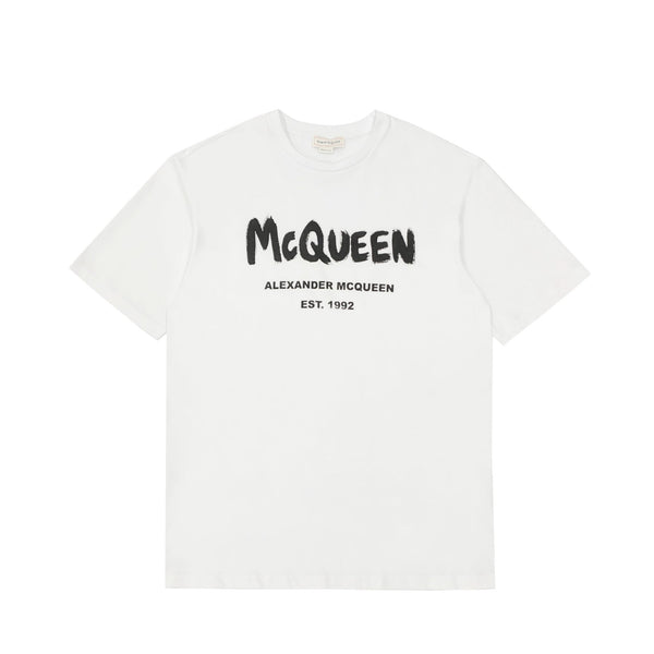 Alexander McQueen Graffiti T-shirt | Designer code: 659729QZAD3 | Luxury Fashion Eshop | Miamaia.com