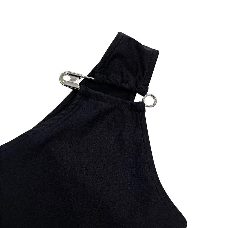 Balenciaga Black Stretch Nylon Top | Designer code: 698521TEK90 | Luxury Fashion Eshop | Miamaia.com