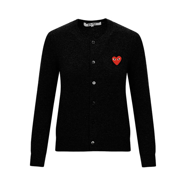 Comme Des Garcons Play Mini Heart Cardigan | Designer code: P1N007 | Luxury Fashion Eshop | Miamaia.com