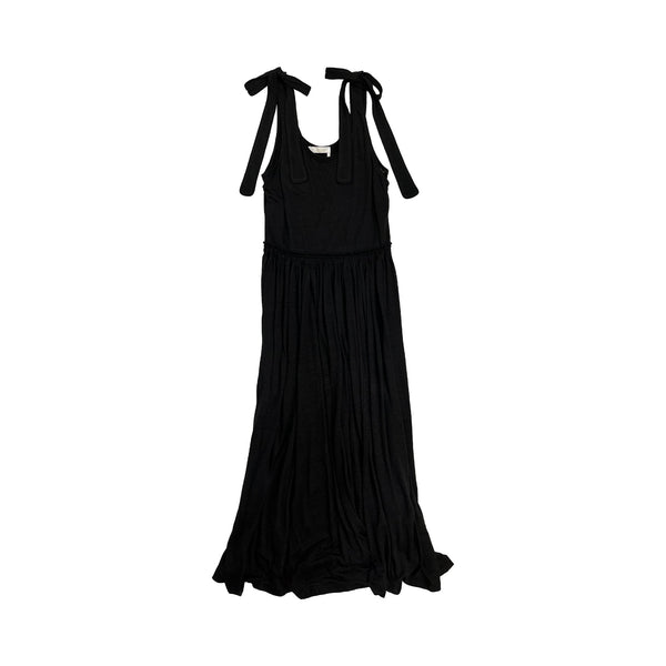 Chloe Black Linen Maxi Dress | Designer code: CHC22URO66081 | Luxury Fashion Eshop | Miamaia.com