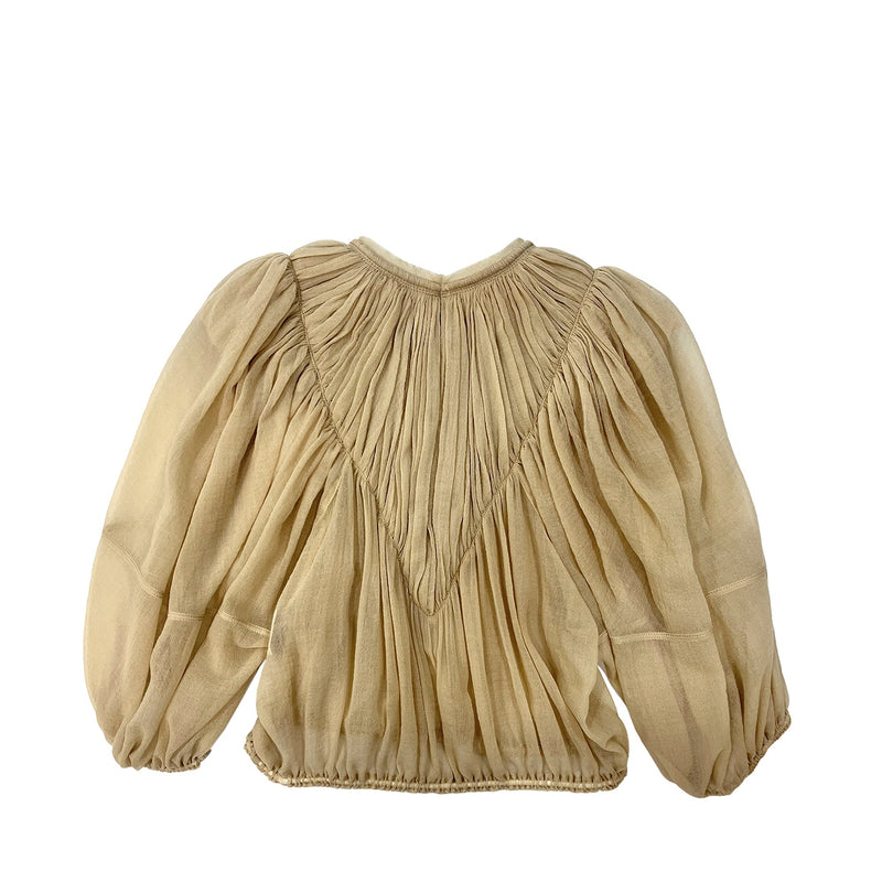 Chloe Pleated Virgin Wool Top | Designer code: CHC22SHT01061 | Luxury Fashion Eshop | Miamaia.com