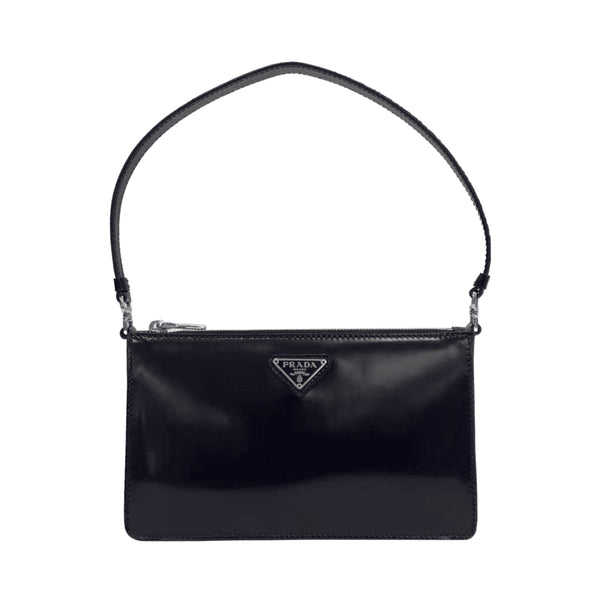 Prada Rectangular Logo Clutch Bag in Black