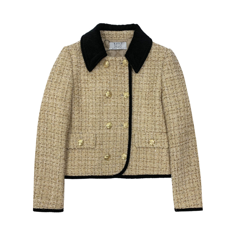 Miuccia Tweed Jacket | Designer code: MC2022AW0148 | Luxury Fashion Eshop | Mia-Maia.com