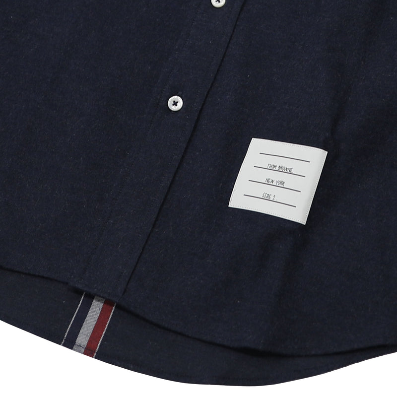 Thom Browne Logo Patch Detail Shirt | Designer code: MWL381AF0351 | Luxury Fashion Eshop | Mia-Maia.com