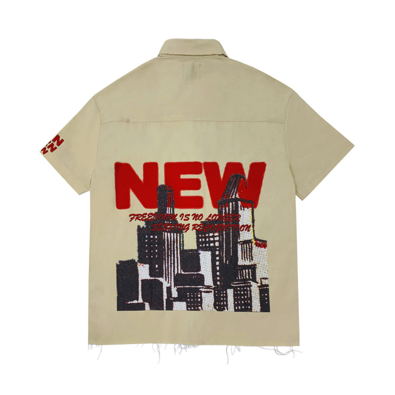 New New Atelier Virgin Mary Print Shirt | Designer code: NNA22SS025 | Luxury Fashion Eshop | Miamaia.com