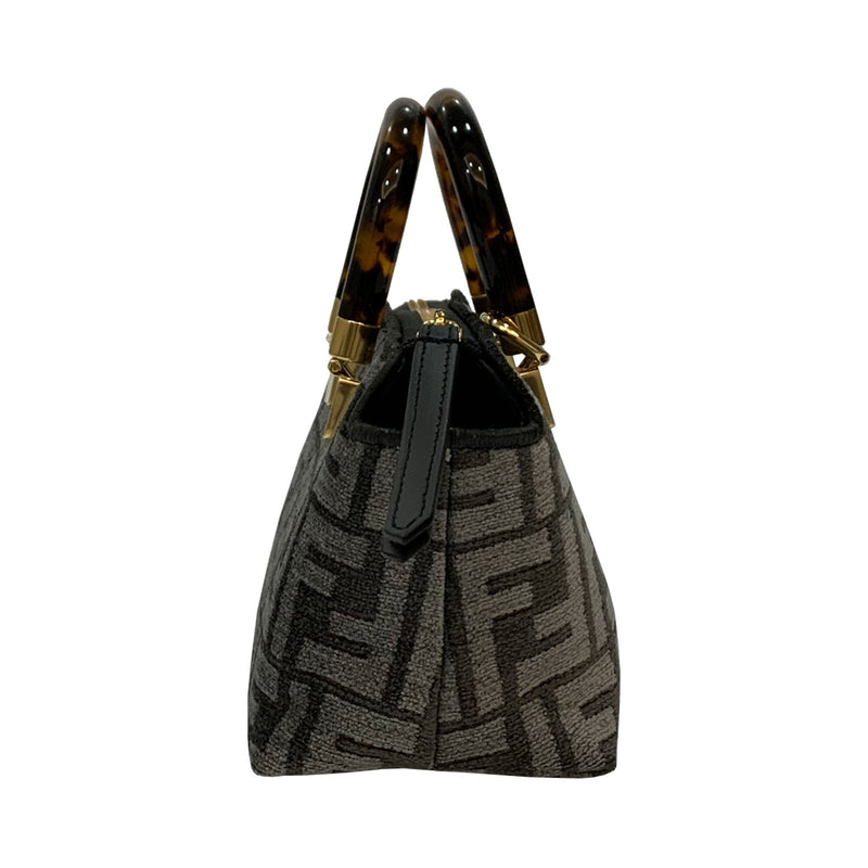 Fendi Neutral By The Way Boston FF Logo Mini Bag | Designer code: 8BS067AL9Q | Luxury Fashion Eshop | Miamaia.com