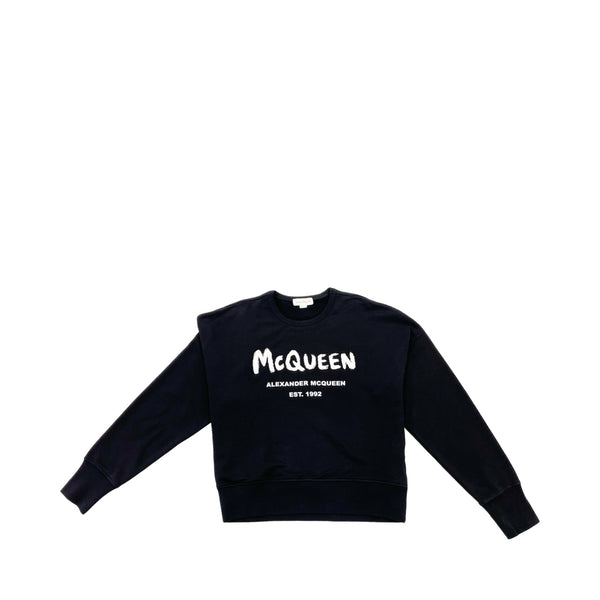 Alexander McQueen Graffiti Print Sweatshirt | Designer code: 701285QTZ11 | Luxury Fashion Eshop | Miamaia.com
