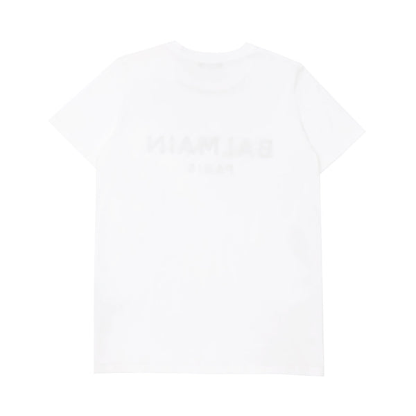 Balmain T-shirt With Logo Print | Designer code: AF1EF005BB02 | Luxury Fashion Eshop | Miamaia.com