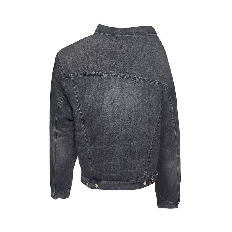 Balenciaga Asymmetric Denim Jacket | Designer code: 662747TBP47 | Luxury Fashion Eshop | Miamaia.com
