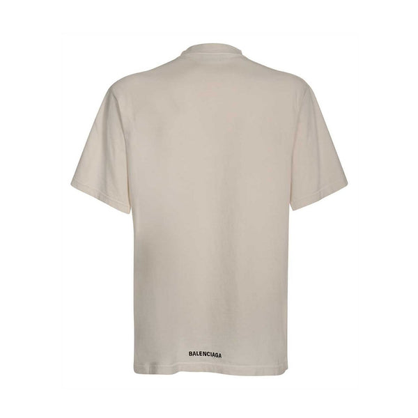 Balenciaga Embroidered Logo Mockneck T-shirt | Designer code: 681045TLVH9 | Luxury Fashion Eshop | Miamaia.com