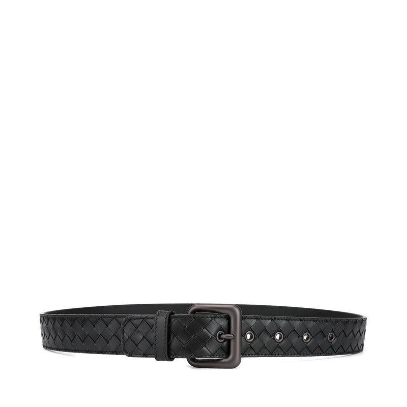 Bottega Veneta Signature Intrecciato Leather Belt | Designer code: 271932V4650 | Luxury Fashion Eshop | Miamaia.com