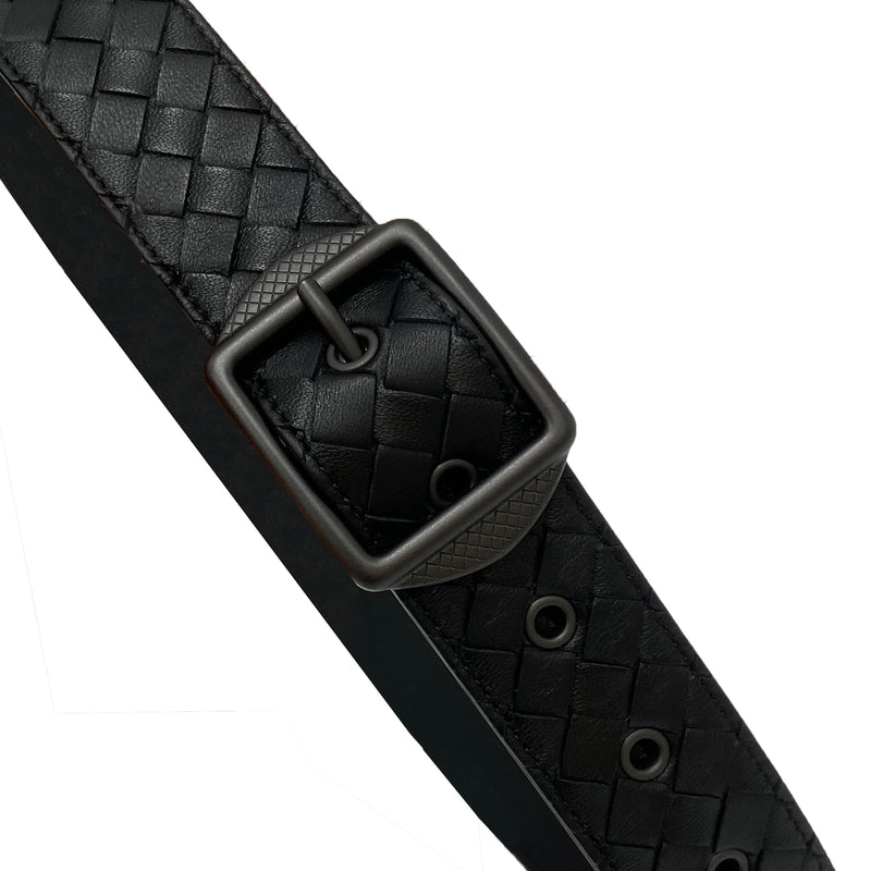 Bottega Veneta Intrecciato Leather Belt | Designer code: 482669V001O | Luxury Fashion Eshop | Miamaia.com