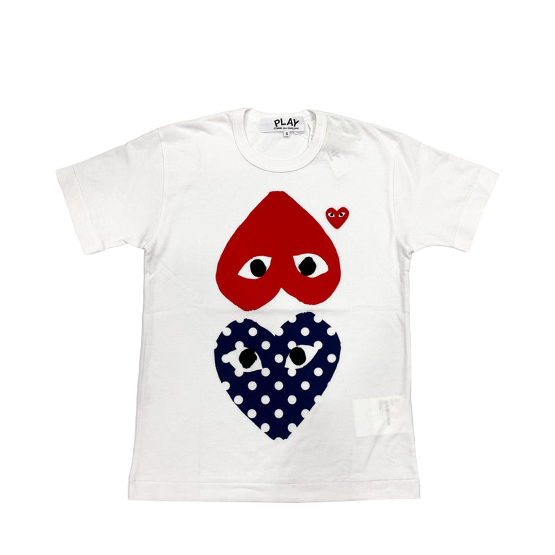 Comme Des Garcons Play Heart Print Crew Neck T-shirt | Designer code: P1T240 | Luxury Fashion Eshop | Miamaia.com