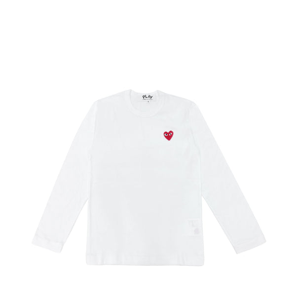 Comme Des Garcons Play Embroidered Heart T-shirt | Designer code: P1T118 | Luxury Fashion Eshop | Miamaia.com