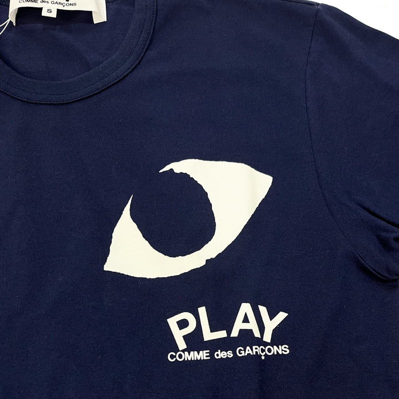 Comme Des Garcons Play Eye Print T-shirt | Designer code: P1T178 | Luxury Fashion Eshop | Miamaia.com