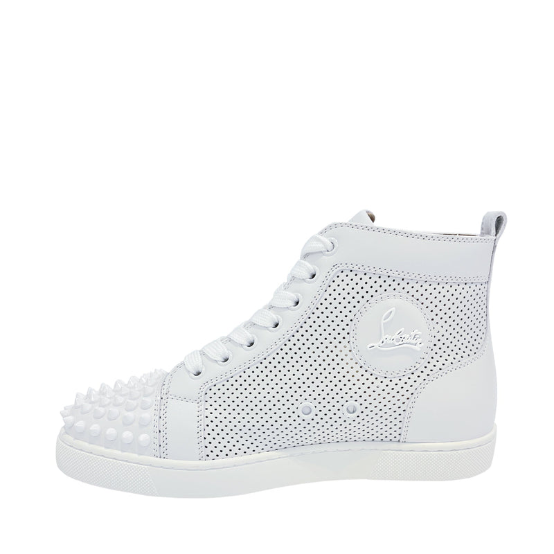 Christian Louboutin Lou Spikes Perforated Leather Sneakers