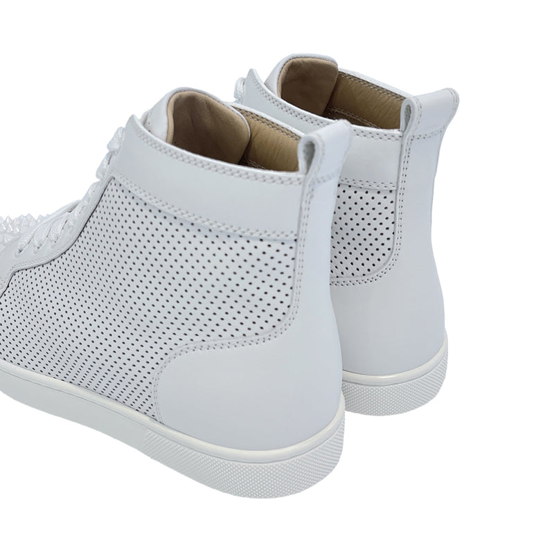 Christian Louboutin Lou Spikes Perforated Leather Sneakers | Designer code: 1210873 | Luxury Fashion Eshop | Miamaia.com