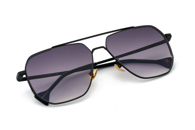 Donnieye Sagacious Black Aviator Sunglasses | Designer code: DYSAGACIOUS | Luxury Fashion Eshop | Miamaia.com
