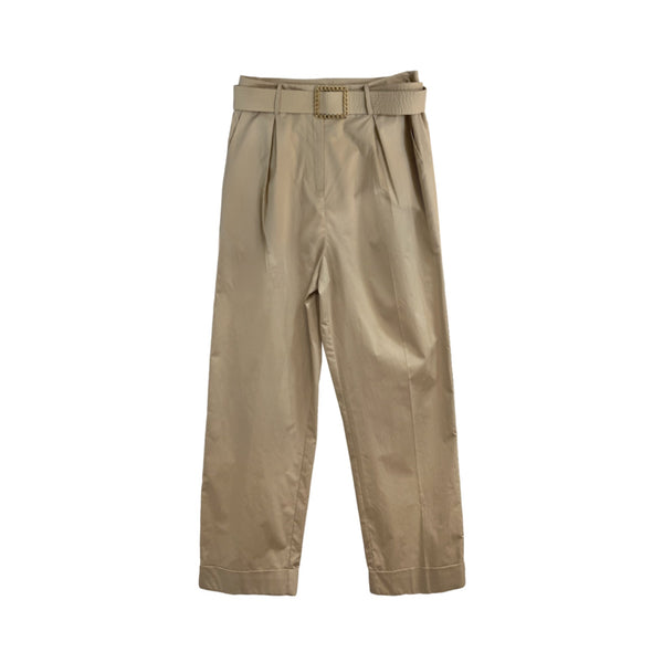 Edward Achour Belted Pants With Square Buckle | Designer code: 4430072719D | Luxury Fashion Eshop | Miamaia.com
