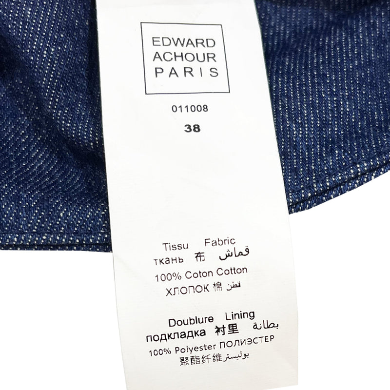 Edward Achour Decorative Buttons Denim Shorts | Designer code: 11008038 | Luxury Fashion Eshop | Miamaia.com