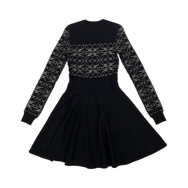 Loewe Anagram Devore Flared Mini Dress | Designer code: S540Y15K52 | Luxury Fashion Eshop | Miamaia.com