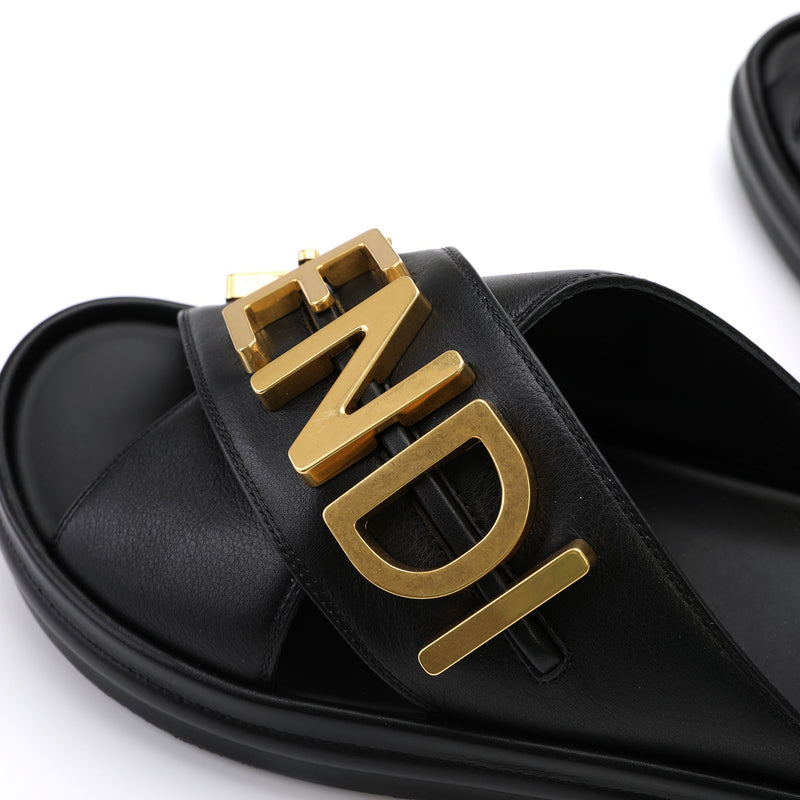 Fendi Fendigraphy Leather Sandals | Designer code: 8X8289AI1R | Luxury Fashion Eshop | Miamaia.com