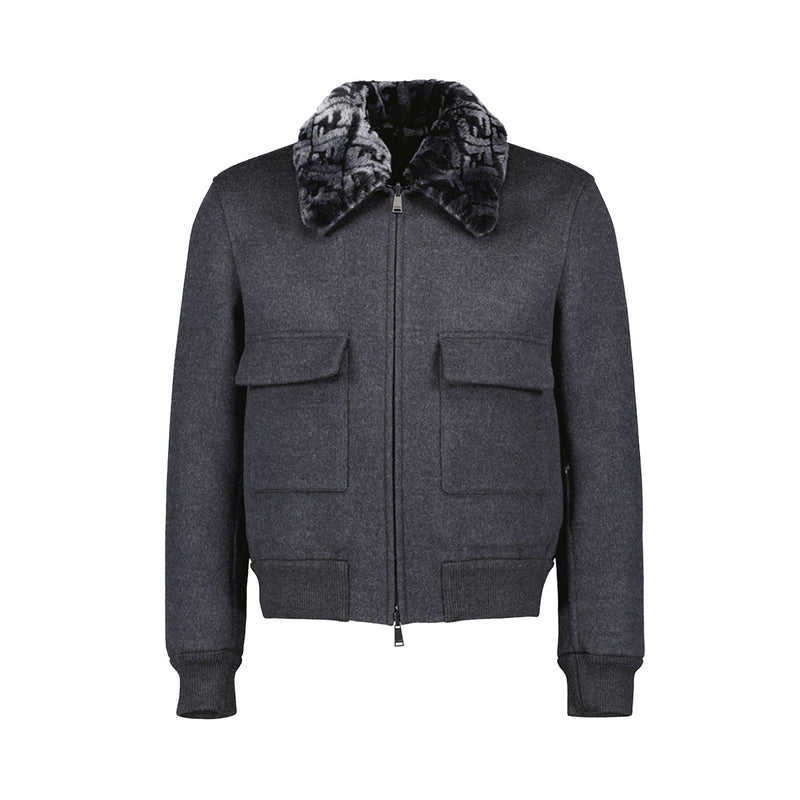 Fendi Reversible Jacket With FF Collar | Designer code: FW1084AHBU | Luxury Fashion Eshop | Miamaia.com