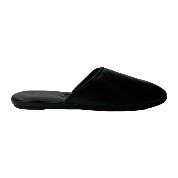 Fendi Embossed Logo Leather Slippers | Designer code: 7P1422NBA | Luxury Fashion Eshop | Miamaia.com