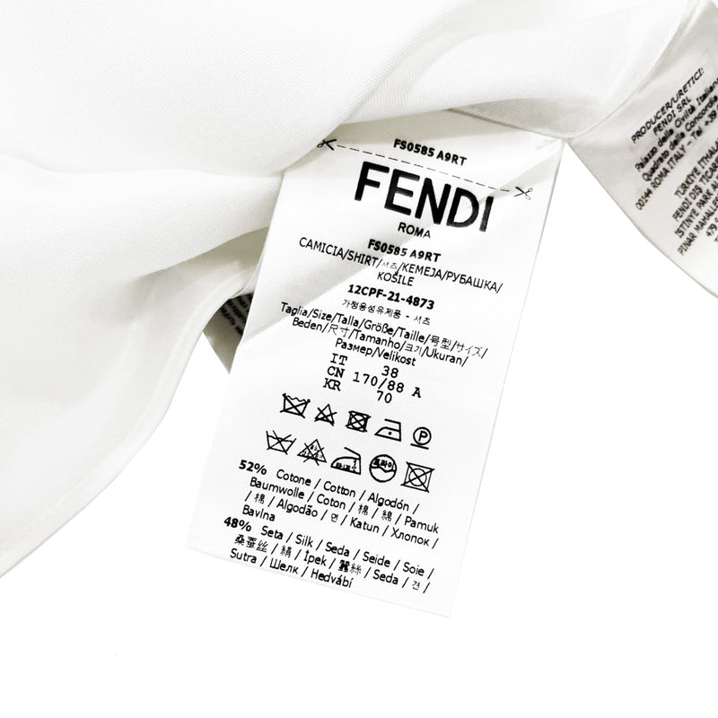 Fendi Logo Patch Long Sleeved Shirt | Designer code: FS0585A9RT | Luxury Fashion Eshop | Miamaia.com