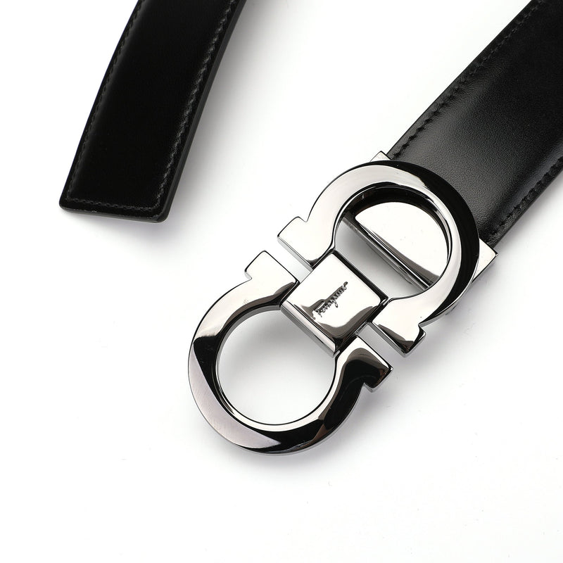 Ferragamo Gancini-plaque Leather Belt