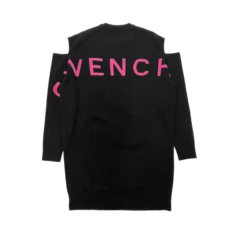 Givenchy Logo Embroidered Cut Out Knit Dress | Designer code: BW21DU4ZBJ | Luxury Fashion Eshop | Miamaia.com