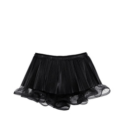 Givenchy Shorts In Pleated Leather With Flounce | Designer code: BW50U7610N | Luxury Fashion Eshop | Miamaia.com