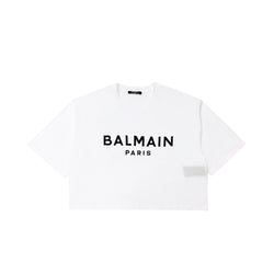 Balmain Logo Print T-shirt | Designer code: AF1EE020BB02 | Luxury Fashion Eshop | Miamaia.com