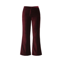 Saint Laurent Mid Rise Flared Velvet Pants | Designer code: 532917Y525R | Luxury Fashion Eshop | Miamaia.com