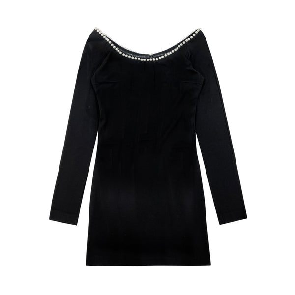 Label Mirror Dress With Pearl Details | Designer code: LM2022SS022 | Luxury Fashion Eshop | Miamaia.com