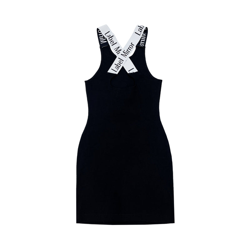 Label Mirror Ribbed Elastic Dress | Designer code: LM2022SS020 | Luxury Fashion Eshop | Miamaia.com