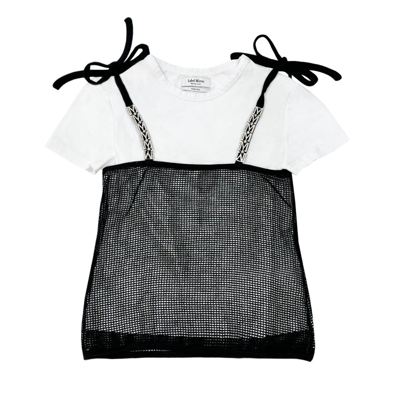 Label Mirror Layered Camisole T-shirt | Designer code: LM2022SS028 | Luxury Fashion Eshop | Miamaia.com