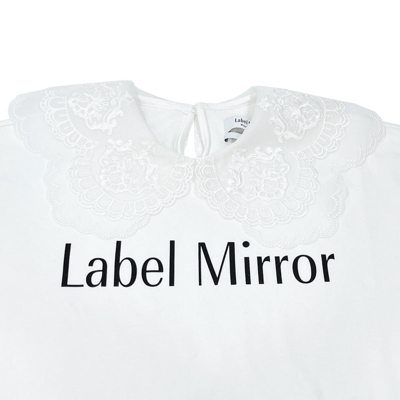 Label Mirror Lace Collar Top | Designer code: LM2022SS035 | Luxury Fashion Eshop | Miamaia.com