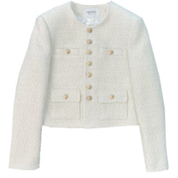 Label Mirror Plain Tweed Jacket | Designer code: LM2022SS010 | Luxury Fashion Eshop | Miamaia.com