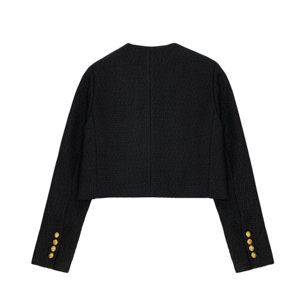 Label Mirror Tweed Jacket With Double Breasted | Designer code: LM2022FW044 | Luxury Fashion Eshop | Miamaia.com