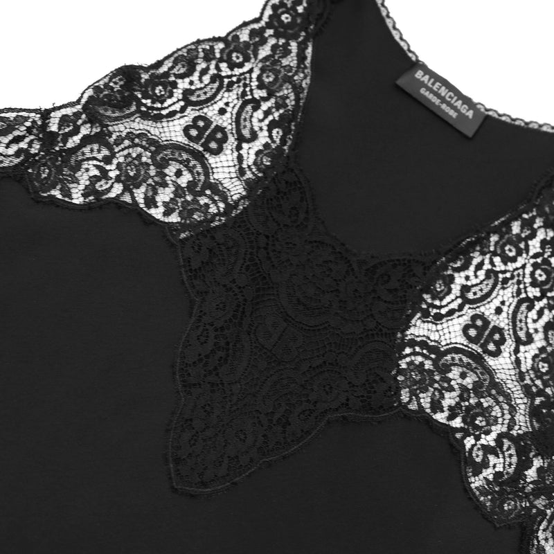 Balenciaga Top With Lace | Designer code: 725068TKO04 | Luxury Fashion Eshop | Miamaia.com