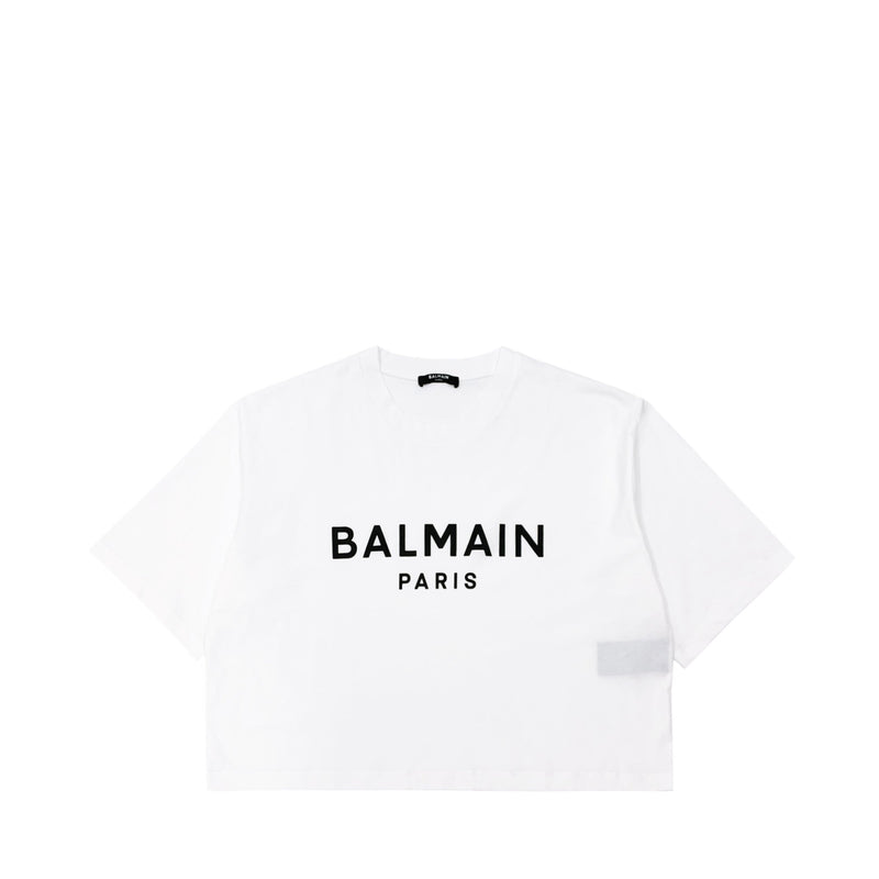 Balmain Logo Print T-shirt | Designer code: YF1EE020BB02 | Luxury Fashion Eshop | Miamaia.com