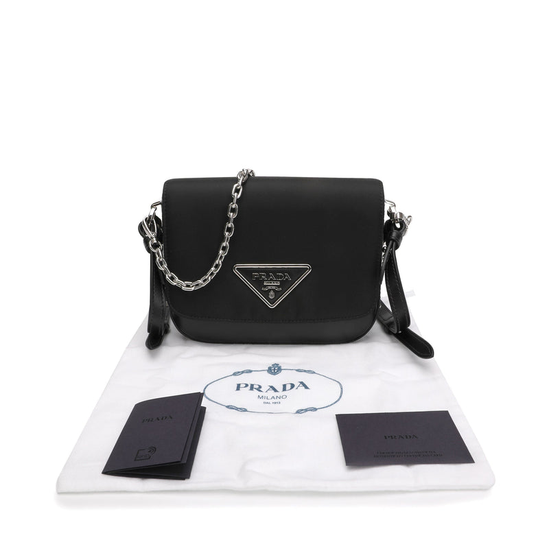Prada Identity Logo Plaque Shoulder Bag, Designer code: 1BD263VIOO2DLN, Luxury Fashion Eshop