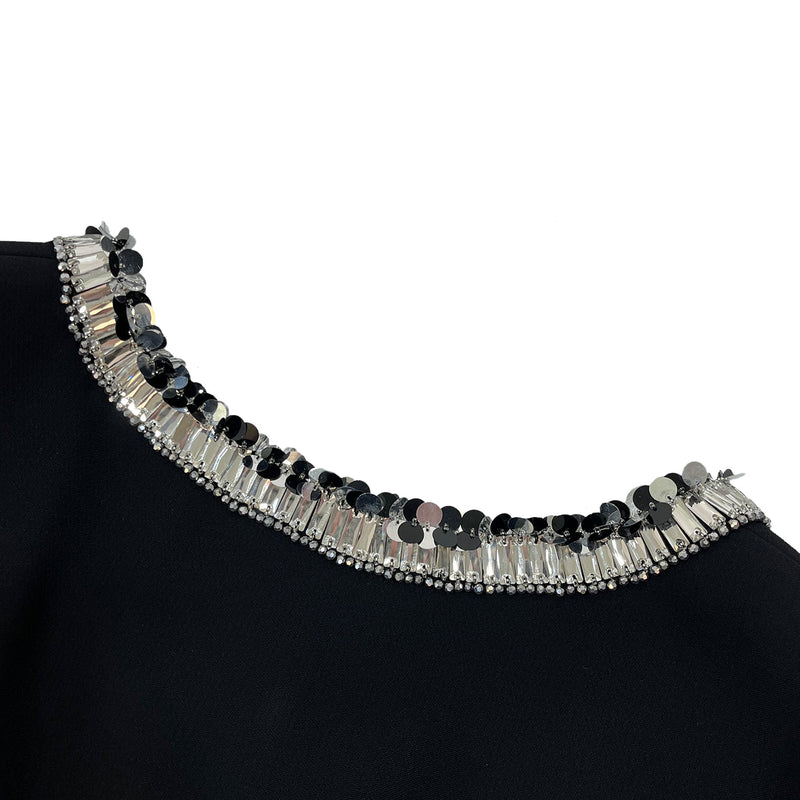 Prada Embellished Collar Babydoll Dress | Designer code: P3D47RS2111YHX | Luxury Fashion Eshop | Miamaia.com