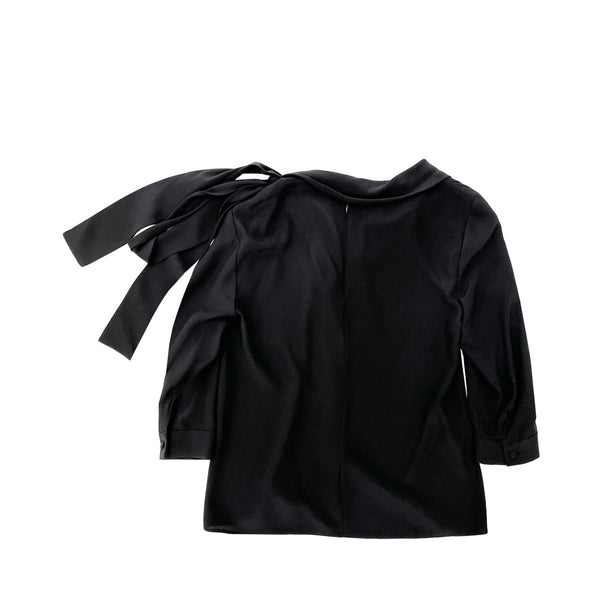Prada Bow Detailng Blouse | Designer code: P903IS2111H51 | Luxury Fashion Eshop | Miamaia.com
