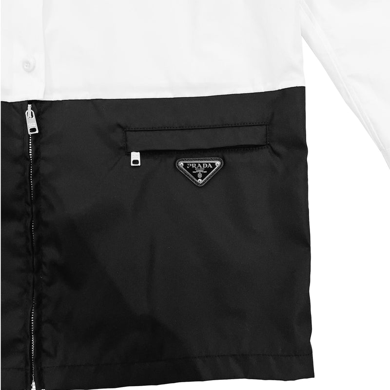 Prada Two Tone Shirtdress | Designer code: P3H57S22210UR | Luxury Fashion Eshop | Miamaia.com