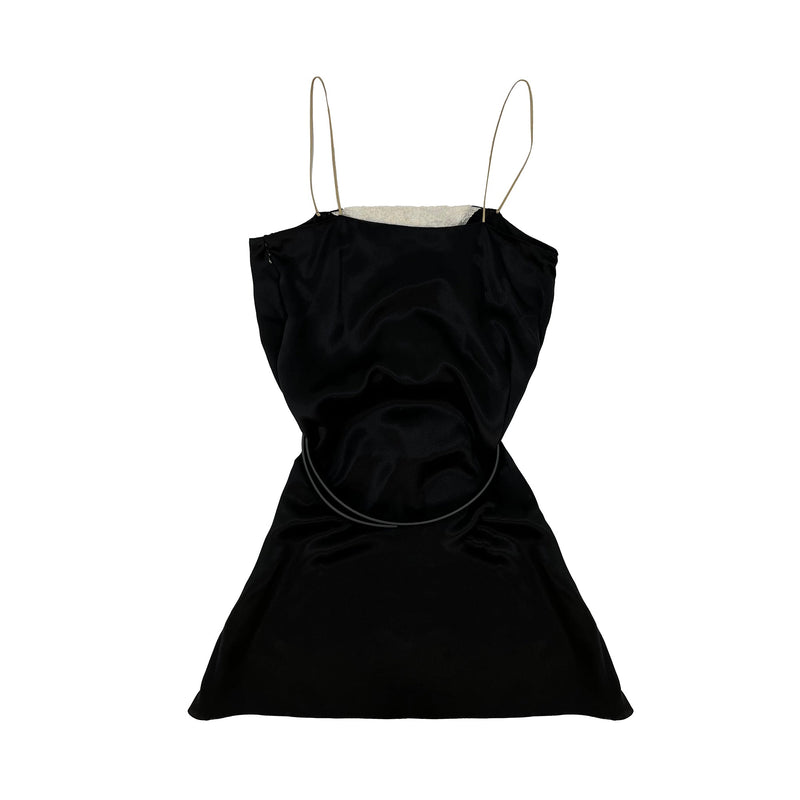 Prada Crepe Satin Mini Dress | Designer code: P3G76KS2211P7N | Luxury Fashion Eshop | Miamaia.com