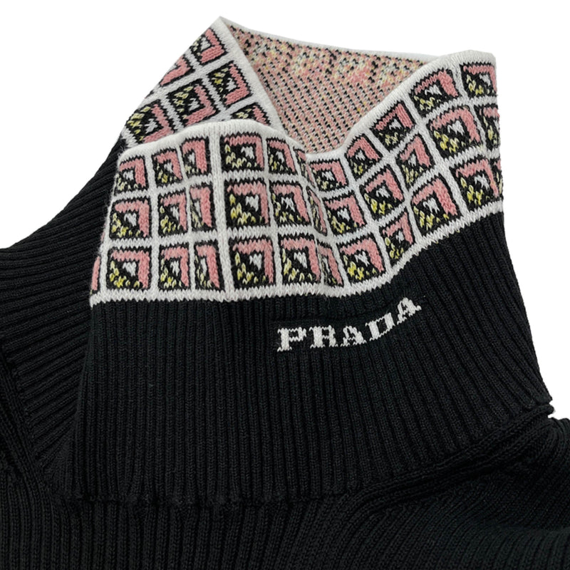 Prada Jacquard Motif Turtleneck Sweater | Designer code: UMR527S22211IS | Luxury Fashion Eshop | Miamaia.com