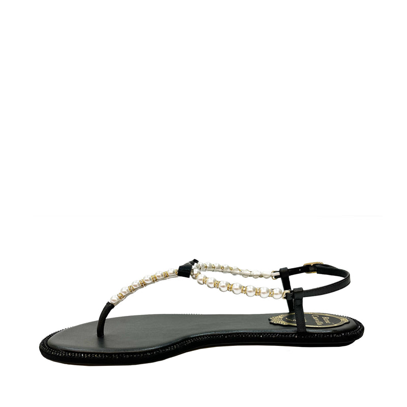 Rene Caovilla Pearl Embellished Sandals | Designer code: C10241010 | Luxury Fashion Eshop | Miamaia.com