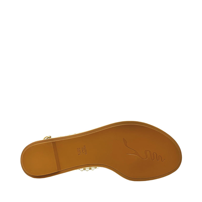 Rene Caovilla Pearl Embellished Sandals | Designer code: C10241010 | Luxury Fashion Eshop | Miamaia.com